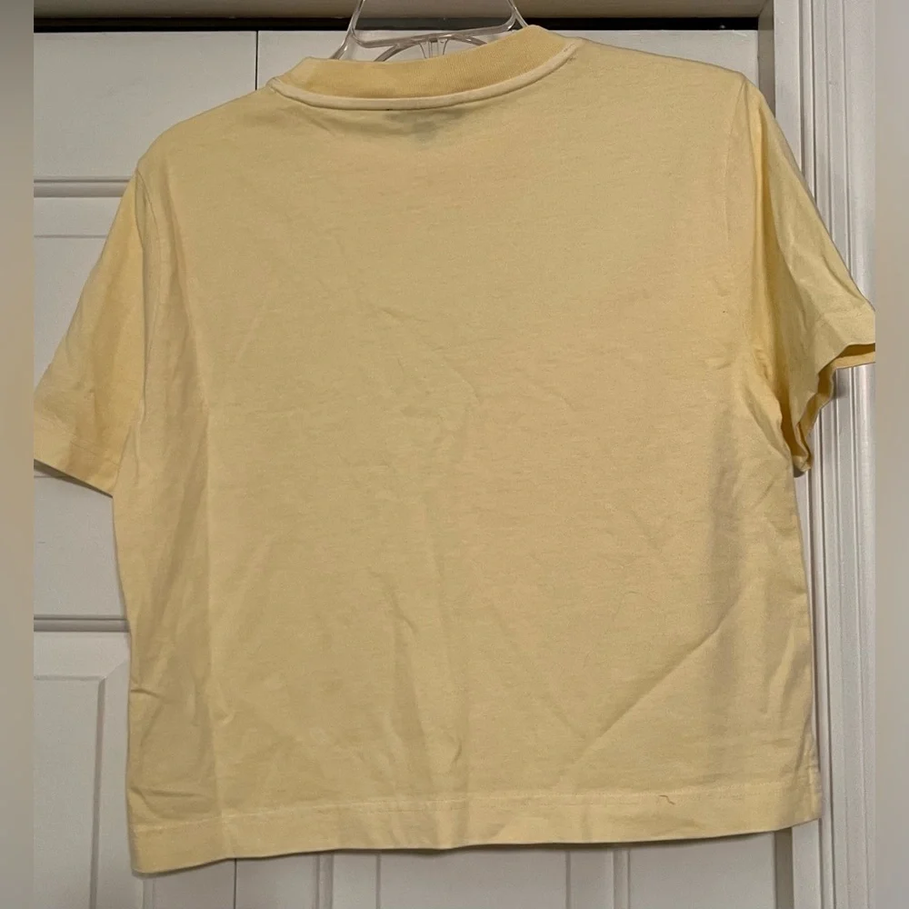 J Crew Light Yellow Relaxed Premium Cotton Boxy Tee NWT XXS #2298